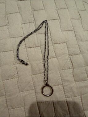James Avery Silver Ring Pendant Necklace